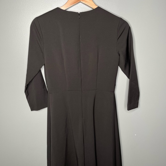 Kay Unger Margherita Stretch Crepe Walk Thru Jumpsuit Art Deco Beading - Picture 8 of 12